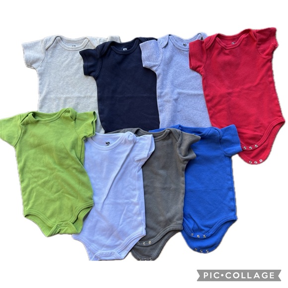 8 HB Infant Baby Toddler Colorful Snap Bodysuit Onesies - Picture 2 of 8